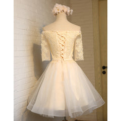 Adorable Knee Length Tulle with Lace Applique Party Dress Outfits For Girls, Homecoming Dress