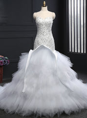 Mermaid Sweetheart Sleeveless Wedding Gowns Bridal Wedding Dress