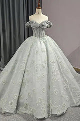 Quinceanera Dress Elegant Grey Quinceanera Dresses Sweetheart Sleeveless Ball Gown Party Dresses