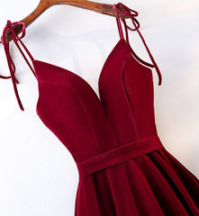 Velvet Straps Long V-neckline Long Party Dress Outfits For Girls, Velvet Bridesmaid Dresses