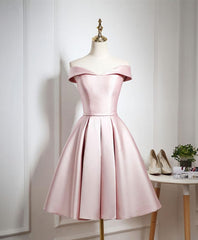 Prom Dress Sales, Cute Pink A Line Short Prom Dress, Pink Evening Dress