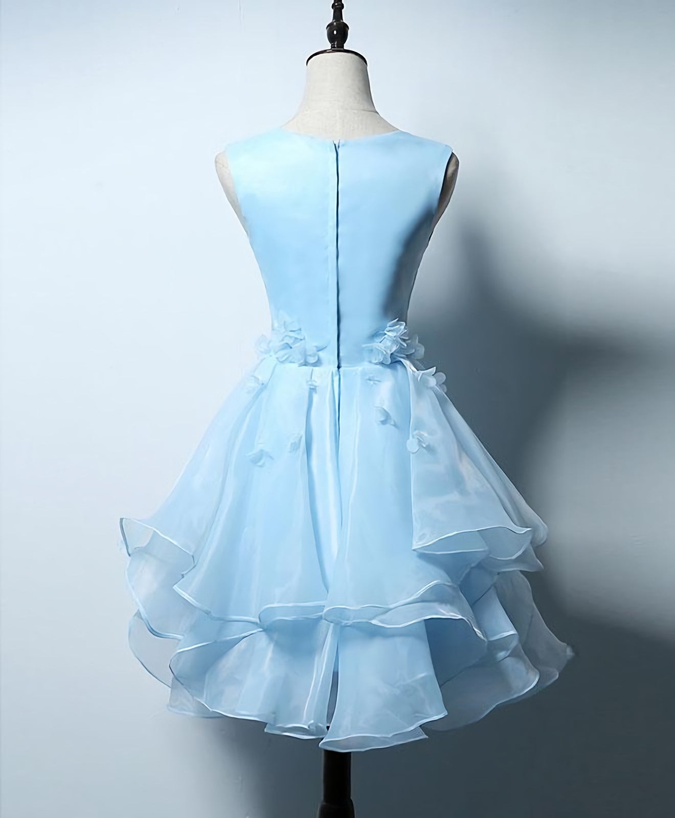 Prom Dresses Gown, Cute Blue A Line Short Prom Dress, Blue Evening Dress