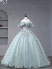 Elegant Prom Dress, Beautiful Tulle Sequins Long Formal Dresses, A-Line Evening Dresses