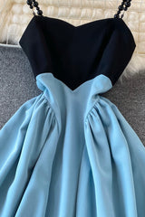 Bridesmaides Dresses Blue, Blue A-Line Short Dress