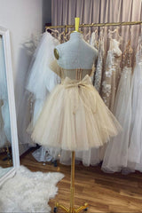 Yellow Dress, Cute Tulle Short Prom Dresses, A-Line Homecoming Party Dresses