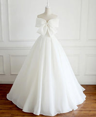 Homecoming Dresses Silk, White Sweetheart Long Prom Dress, White Formal Dress