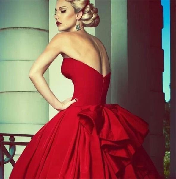 Bridesmaid Dresses Chicago, Designer Sweetheart Red Ball Dresses