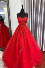 Bridesmaid Dress Colors Scheme, Red Lace Long Backless Prom Dresses, Red Formal Graduation Dresses