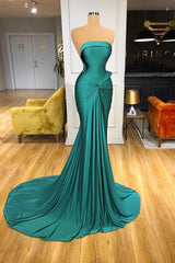 Bridesmaid Dresses 2033, Elegant Strapless Long Mermaid Evening Prom Dress Online