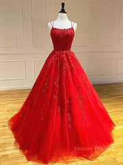 Party Dresses Australia, Backless Red Lace Prom Dresses, Red Backless Lace Formal Evening Graduation Dresses