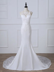 Wedding Dress Style 2025, Precious Spaghetti Strap Lace Mermaid Wedding Dress