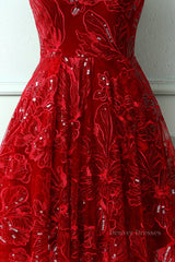 Party Dresses With Boots, Burgundy v neck lace high low prom dress lace formal dress