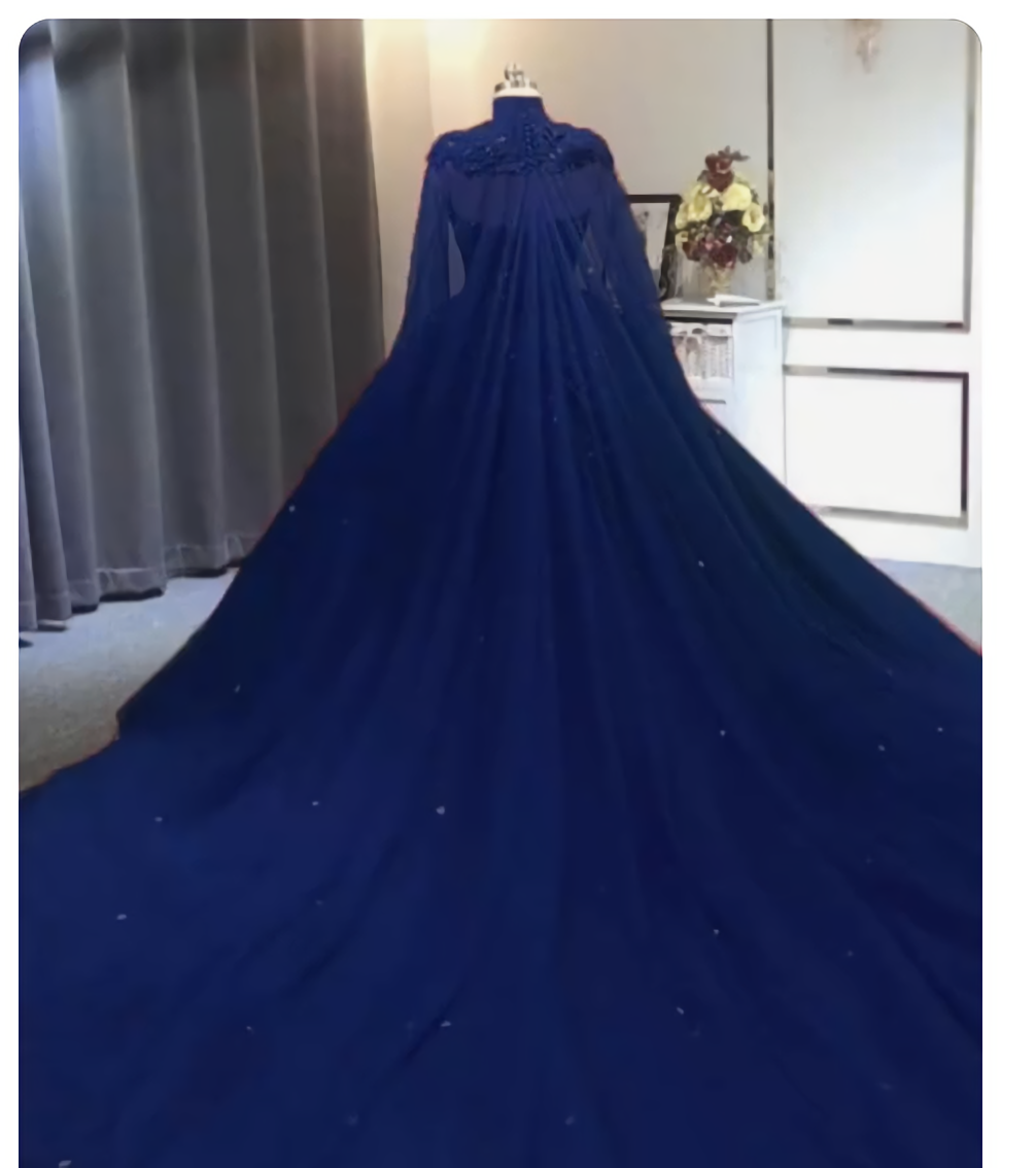 Party Dresses Online Shop, Elegant Lace Embroidery Tulle Beaded Quinceanera Dresses, Navy Blue Ball Gown Prom Dress, With Cape