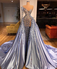Party Dresses, Sexy Long Prom Dress, With Slit Popular Mermaid Evening Dress