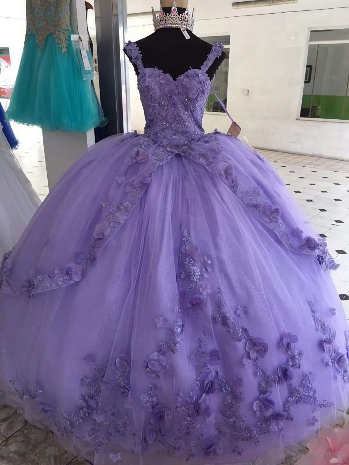 Design Dress Casual, Elegant Long Tulle Prom Dresses, Applique Evening Gown