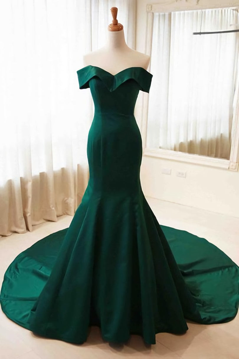 Prom Dress Yellow, Charming Sweetheart Long Mermaid Gown, Green Party Dress