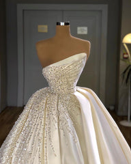 Wedding Dresses Modern, Designer Ball Gown Wedding Dress With Crystals Online