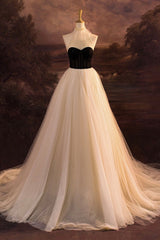 Prom Dress Near Me, Elegant Tulle Long A-Line Prom Dress, Evening Party Dress