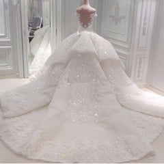 Wedding Dresses Princesses, Gorgeous Long Off The Shoulder Beadings Ball Gown Wedding Dress