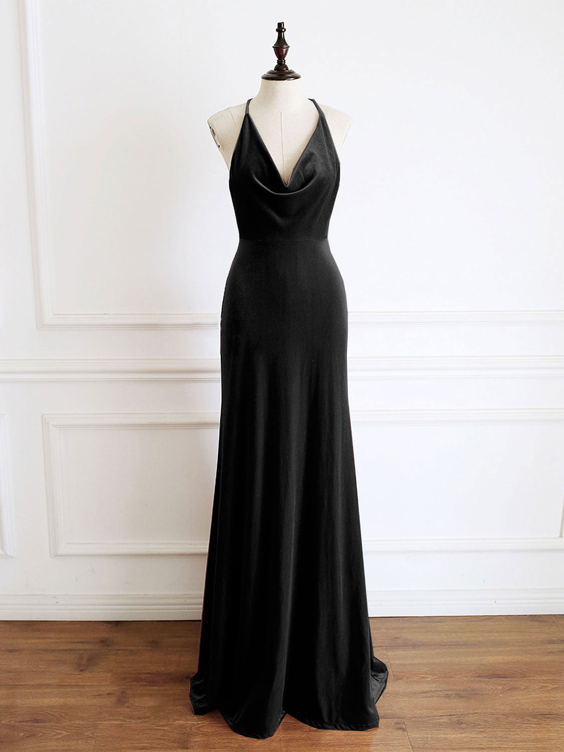 Bridesmaid Dress Website, Green Mermaid Velvet Long Prom Dress, Green Formal Evening Dresses