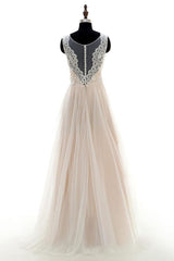 Wedding Dress Stores, Lace Tulle A-line Floor Length Wedding Dress