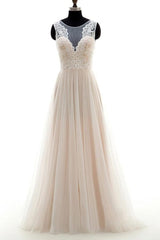 Wedding Dresses Store, Lace Tulle A-line Floor Length Wedding Dress