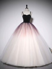 Party Dress Lady, Lovely Ombre Tulle Long Ball Gown, A-Line Sweetheart Neckline Formal Evening Gown