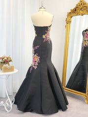 Prom Outfit, Mermaid Sweetheart Beading Floor-Length Satin Dress