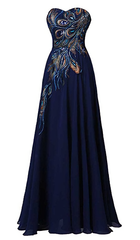 Prom Dress Design, Womens A-line Embroidery Evening Dresses