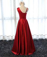 Homecomming Dresses Black, Stylish Satin Long Prom Gown Formal Dress