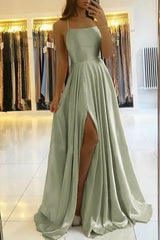 Prom Dress V Neck, sage green prom dress