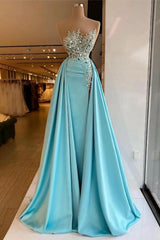 Prom Dresses Long, Sexy Sleeveless Sparkly Sequins Mermaid Prom Dress with Detachable Train