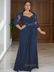 Prom Dress Off The Shoulder, Sheath/Column Sweetheart Floor-Length Chiffon Mother of the Bride Dresses With Appliques Lace