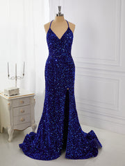 Homecomming Dresses Black, Sheath Velvet Sequins V-neck Sweep Train Dress