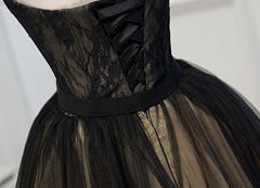 Evening Dresses Near Me, Short Black Lace Prom Dresses, Little Black Lace Formal Homecoming Dresses