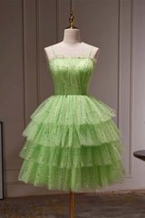 Stylish Outfit, Short Green Prom Dresses, Short Green Graduation Homecoming Dresses