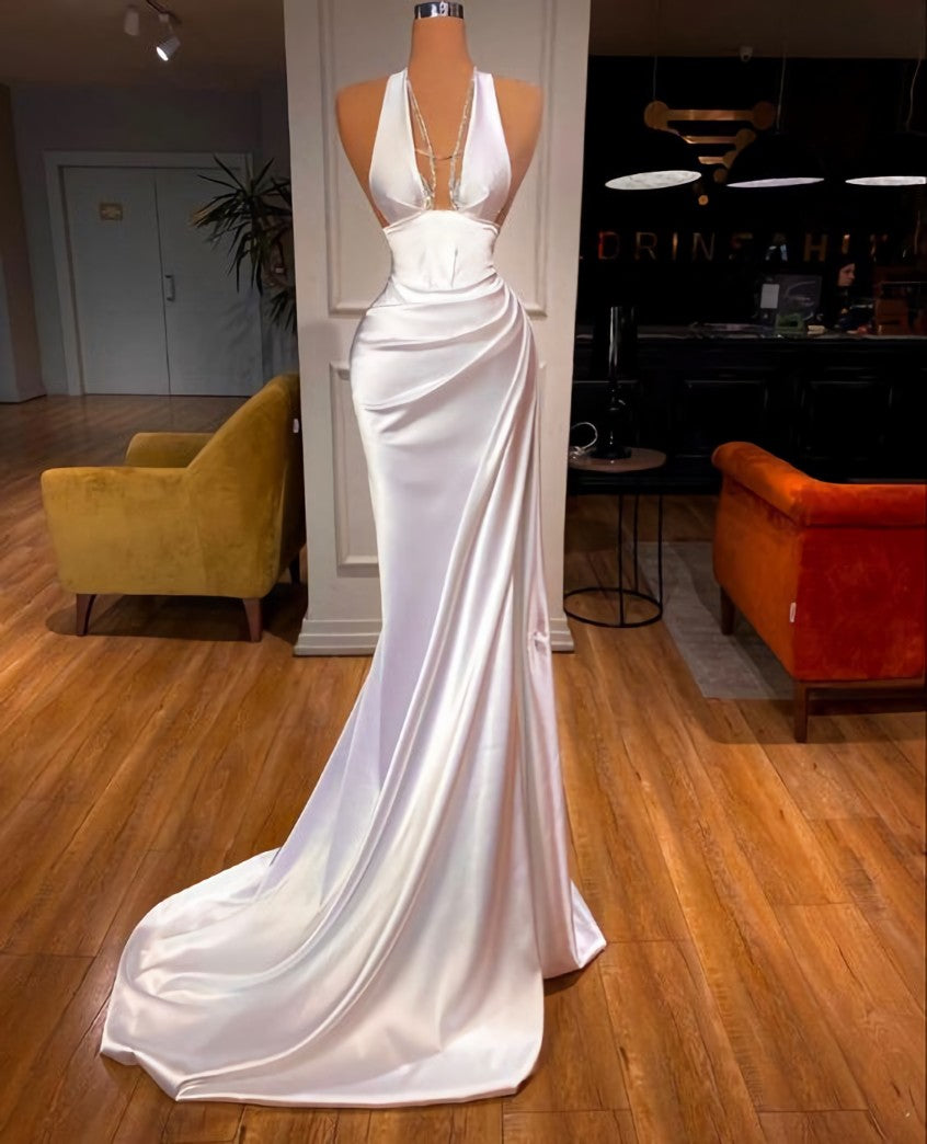 Evening Dresses Prom, White Prom Dress, Sexy Prom Dresses, Long Evening Dress