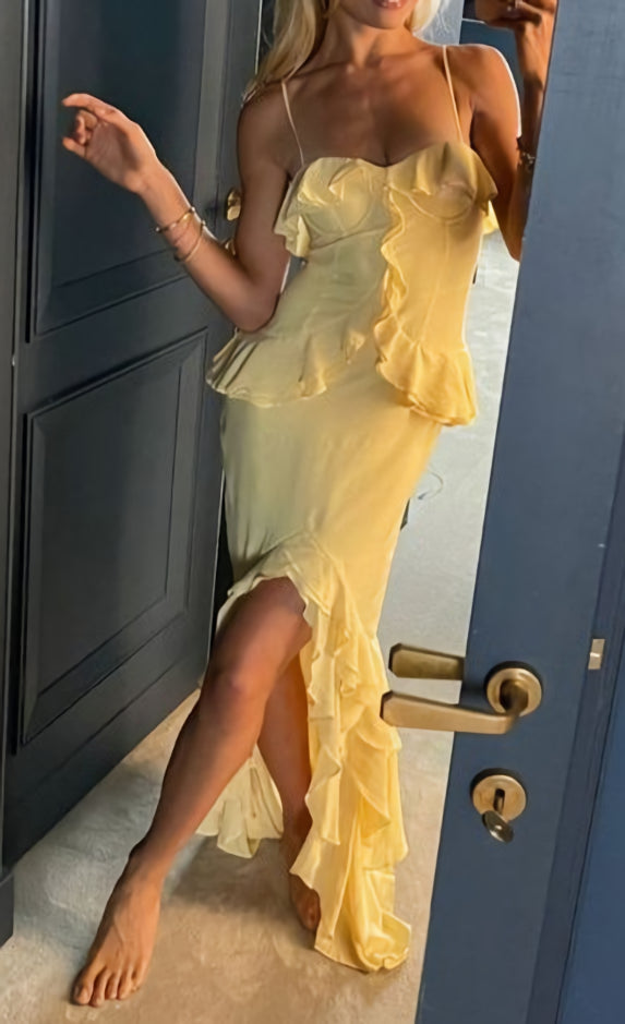 Prom Dresses 2028 Fashion Outfit, Yellow Prom Dresses Party Evening Gowns